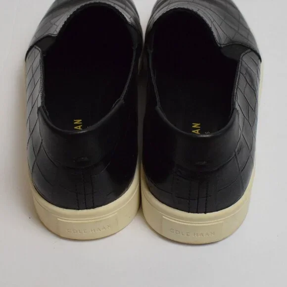 Cole Haan Women's Black Snakeskin Loafers Casual Slip On Leather Sneakers - 8.5 - Picture 3 of 12
